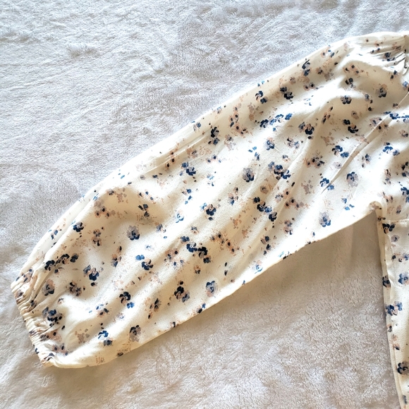 Lucky Brand Long Sleeve Boho Floral Smock Top--Sz M - Picture 10 of 16